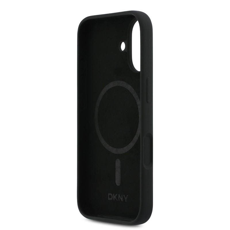 Apple iPhone 17 Case DKNY Original Licensed M-Safe Charging Feature Metal Logo Silicone Cover - 8