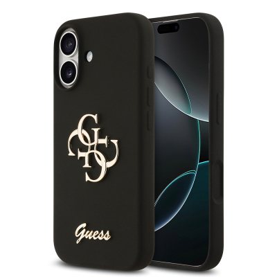 Apple iPhone 17 Case Guess Original Licensed Grained Text Logo Cover - Guess