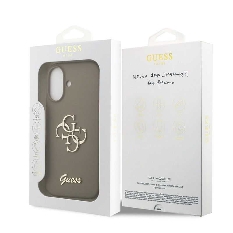 Apple iPhone 17 Case Guess Original Licensed Grained Text Logo Cover - 26