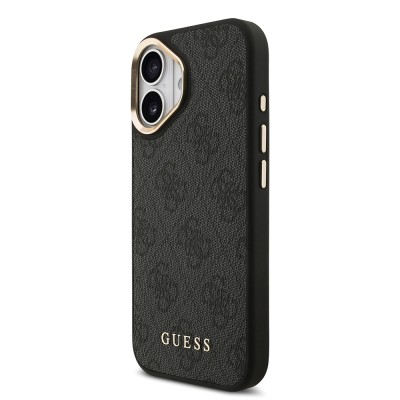 Apple iPhone 17 Case Guess Original Licensed M-safe Charging Case with Strap and 4G Logo Card Holder - 4