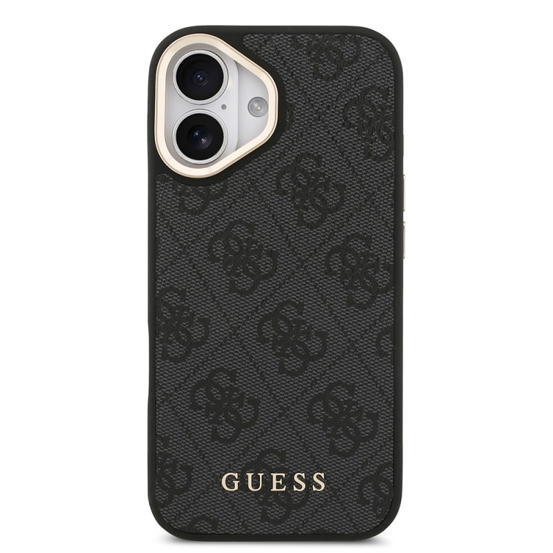 Apple iPhone 17 Case Guess Original Licensed M-safe Charging Case with Strap and 4G Logo Card Holder - 5