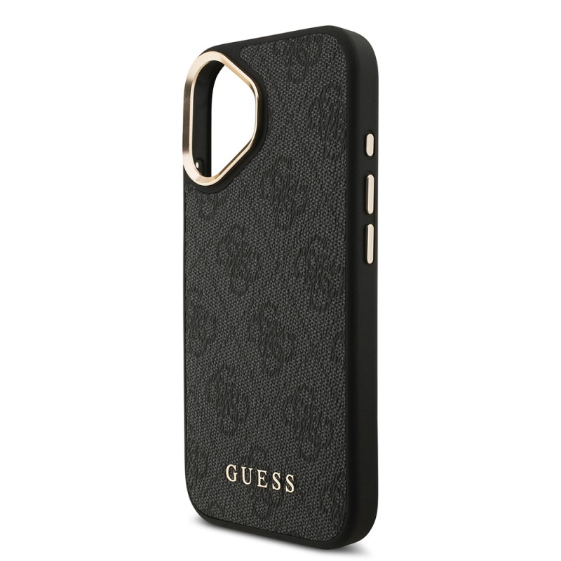 Apple iPhone 17 Case Guess Original Licensed M-safe Charging Case with Strap and 4G Logo Card Holder - 8