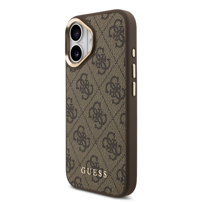 Apple iPhone 17 Case Guess Original Licensed M-safe Charging Case with Strap and 4G Logo Card Holder - 14