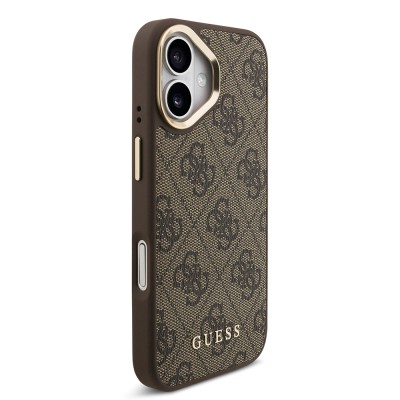 Apple iPhone 17 Case Guess Original Licensed M-safe Charging Case with Strap and 4G Logo Card Holder - 16
