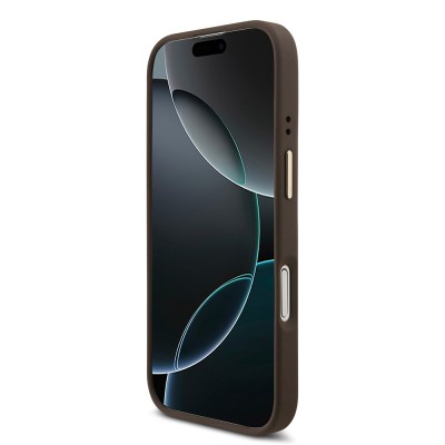 Apple iPhone 17 Case Guess Original Licensed M-safe Charging Case with Strap and 4G Logo Card Holder - 17