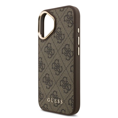 Apple iPhone 17 Case Guess Original Licensed M-safe Charging Case with Strap and 4G Logo Card Holder - 18