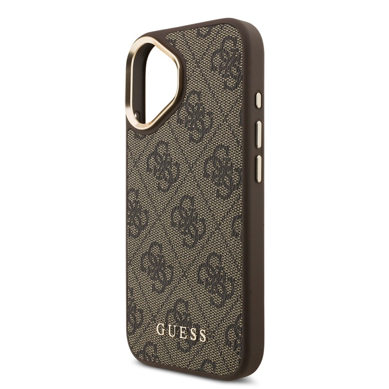 Apple iPhone 17 Case Guess Original Licensed M-safe Charging Case with Strap and 4G Logo Card Holder - 18