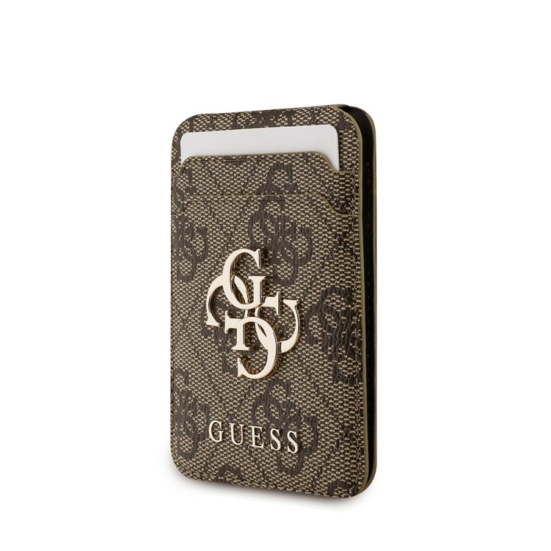 Apple iPhone 17 Case Guess Original Licensed M-safe Charging Case with Strap and 4G Logo Card Holder - 21
