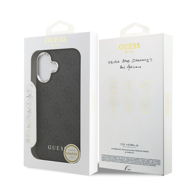 Apple iPhone 17 Case Guess Original Licensed M-safe Charging Feature 4G Classic Text Logo Cover - 10
