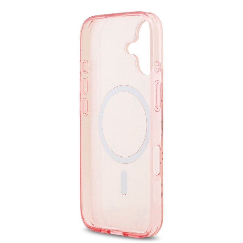 Apple iPhone 17 Case Guess Original Licensed M-Safe Charging Feature IML Printed Classic Logo 4G Patterned Cover - 9