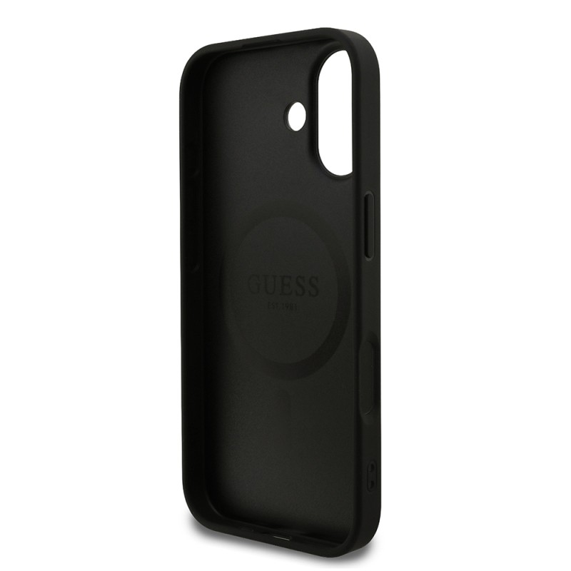 Apple iPhone 17 Case Guess Original Licensed M-safe Charging Feature Logo PU Leather Cover  - 6