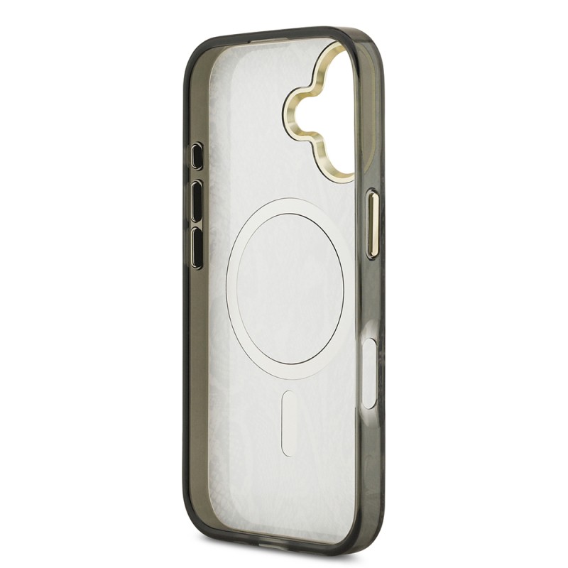 Apple iPhone 17 Case Guess Original Licensed M-safe Charging Feature Text Logo Python Patterned Cover - 16