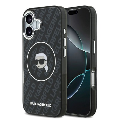 Apple iPhone 17 Case Karl Lagerfeld Original Licensed IML Printed KL Heads Cover - 1