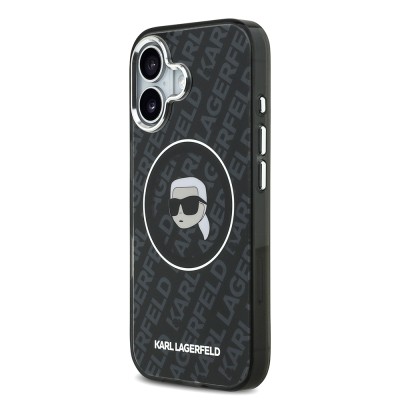 Apple iPhone 17 Case Karl Lagerfeld Original Licensed IML Printed KL Heads Cover - 3