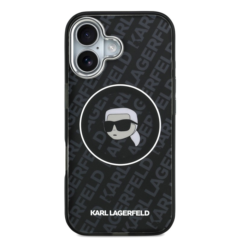 Apple iPhone 17 Case Karl Lagerfeld Original Licensed IML Printed KL Heads Cover - 4