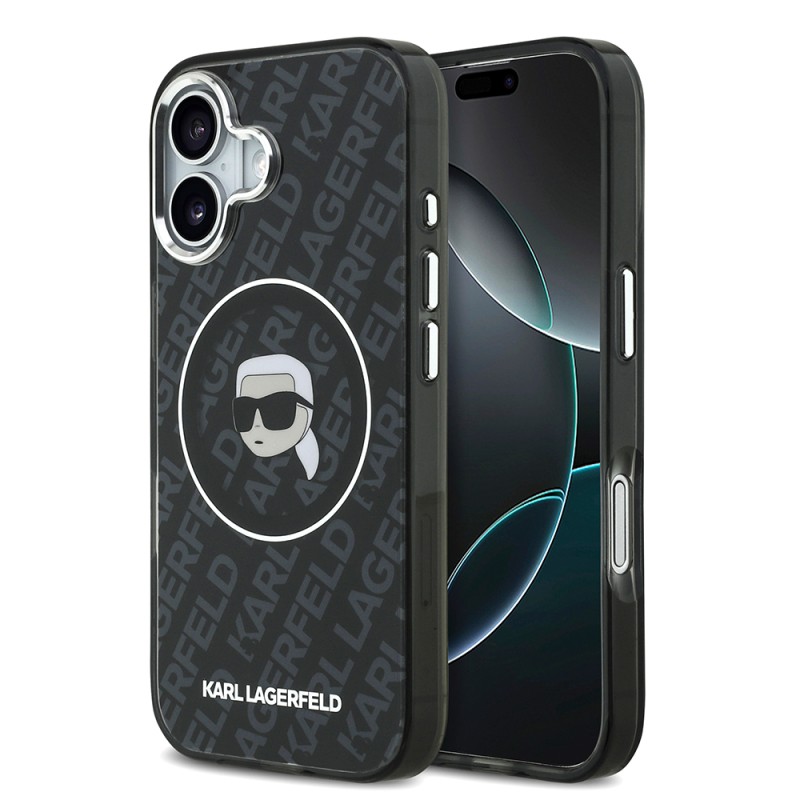 Apple iPhone 17 Case Karl Lagerfeld Original Licensed IML Printed KL Heads Cover - 2