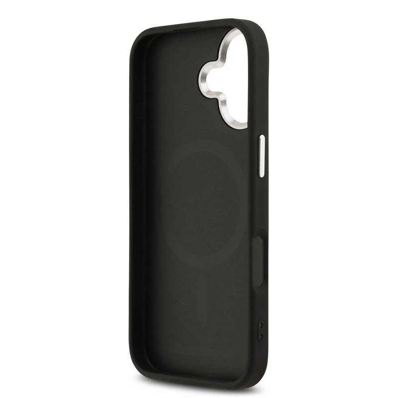 Apple iPhone 17 Case Karl Lagerfeld Original Licensed M-safe Charging Feature Metal Camera and Button Design Paris RSG PU Leather Cover - 8