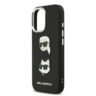 Apple iPhone 17 Case Karl Lagerfeld Original Licensed Metal Logo K&C Heads Pin Cover - 8