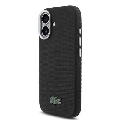 Apple iPhone 17 Case, Lacoste Original Licensed, M-Safe Charging Enabled, PVC Piqué Patterned Back, Iconic Crocodile Weave Logo Cover - 2