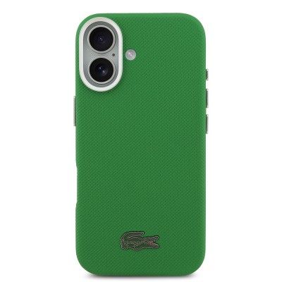 Apple iPhone 17 Case, Lacoste Original Licensed, M-Safe Charging Enabled, PVC Piqué Patterned Back, Iconic Crocodile Weave Logo Cover - 11