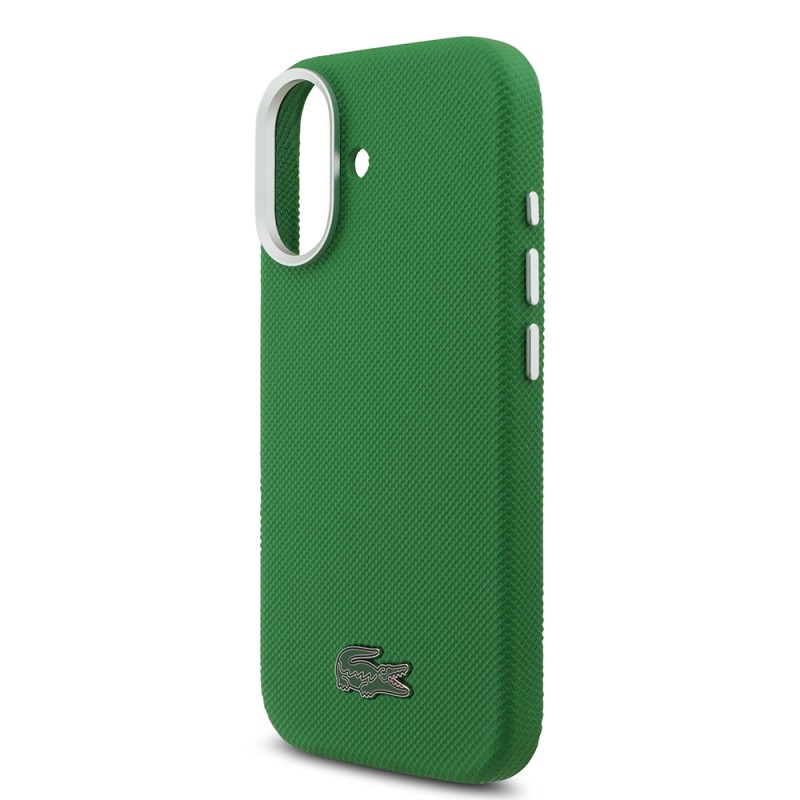 Apple iPhone 17 Case, Lacoste Original Licensed, M-Safe Charging Enabled, PVC Piqué Patterned Back, Iconic Crocodile Weave Logo Cover - 14