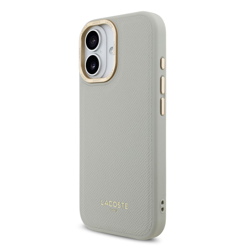 Apple iPhone 17 Case Lacoste Original Licensed M-Safe Charging Feature Champs Elysees PU Leather Design Cover - 7