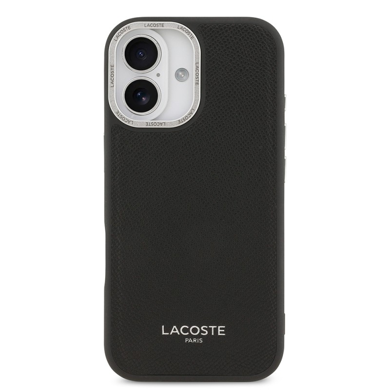 Apple iPhone 17 Case Lacoste Original Licensed M-Safe Charging Feature Champs Elysees PU Leather Design Cover - 9