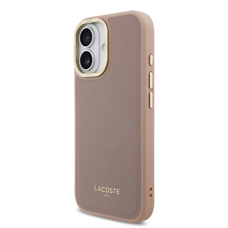 Apple iPhone 17 Case Lacoste Original Licensed M-Safe Charging Feature Champs Elysees PU Leather Design Cover - 5