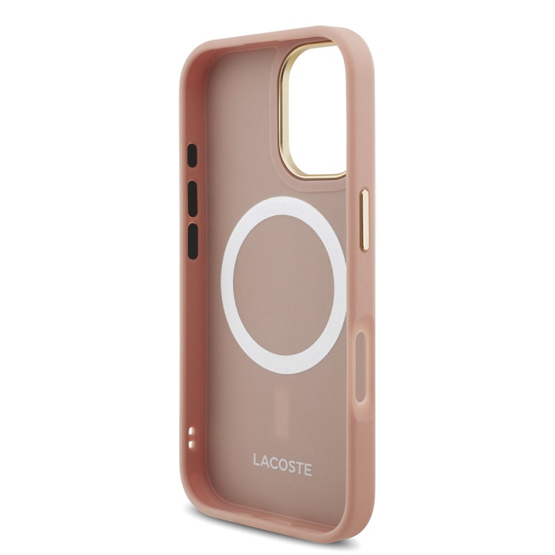 Apple iPhone 17 Case Lacoste Original Licensed M-Safe Charging Feature Champs Elysees PU Leather Design Cover - 20