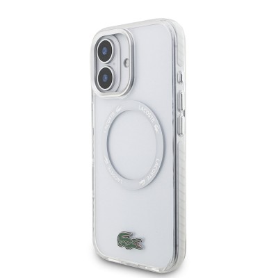 Apple iPhone 17 Case Lacoste Original Licensed M-Safe Charging Feature Iconic Crocodile Logo Frosted Cover - 5