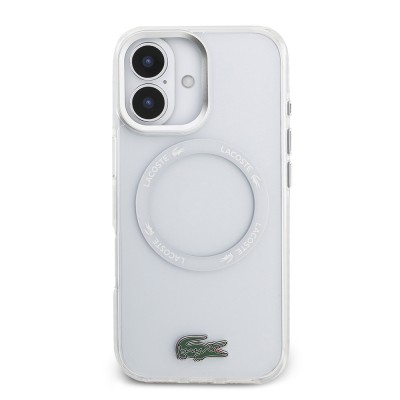 Apple iPhone 17 Case Lacoste Original Licensed M-Safe Charging Feature Iconic Crocodile Logo Frosted Cover - 6