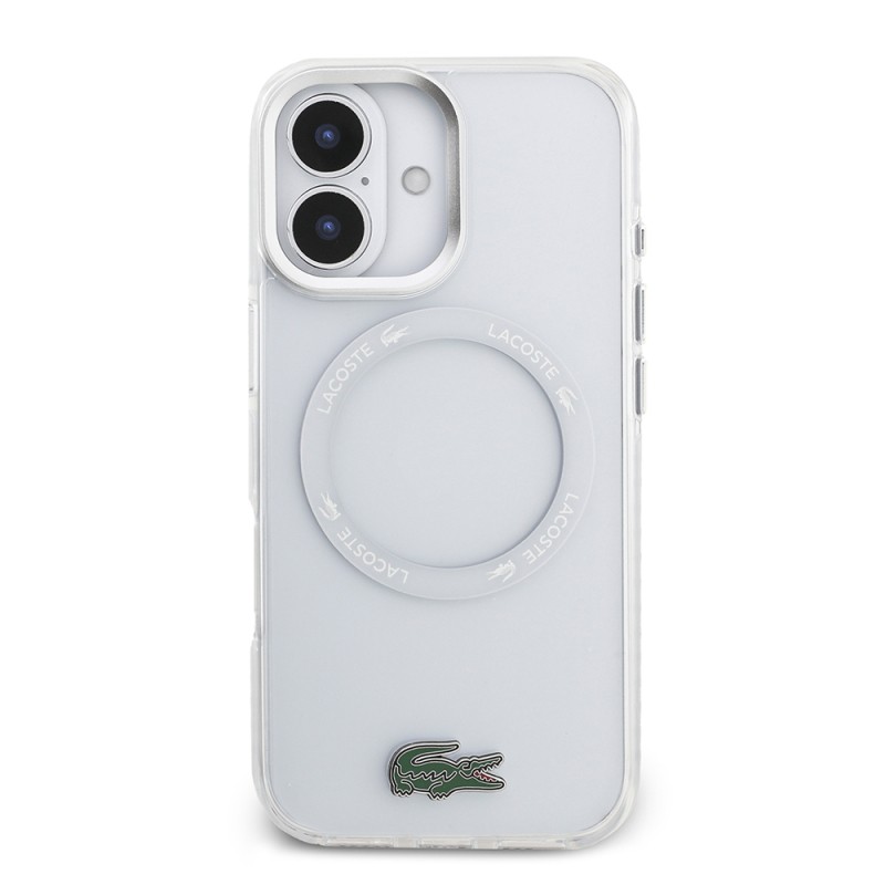 Apple iPhone 17 Case Lacoste Original Licensed M-Safe Charging Feature Iconic Crocodile Logo Frosted Cover - 6
