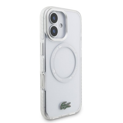 Apple iPhone 17 Case Lacoste Original Licensed M-Safe Charging Feature Iconic Crocodile Logo Frosted Cover - 7