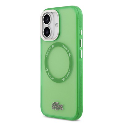 Apple iPhone 17 Case Lacoste Original Licensed M-Safe Charging Feature Iconic Crocodile Logo Frosted Cover - 11