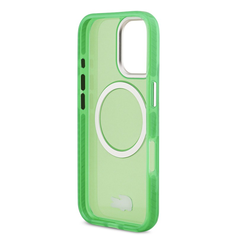 Apple iPhone 17 Case Lacoste Original Licensed M-Safe Charging Feature Iconic Crocodile Logo Frosted Cover - 16