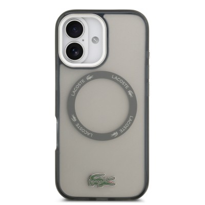 Apple iPhone 17 Case Lacoste Original Licensed M-Safe Charging Feature Iconic Crocodile Logo Frosted Cover - 18