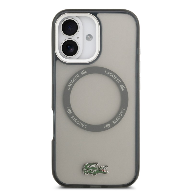 Apple iPhone 17 Case Lacoste Original Licensed M-Safe Charging Feature Iconic Crocodile Logo Frosted Cover - 18