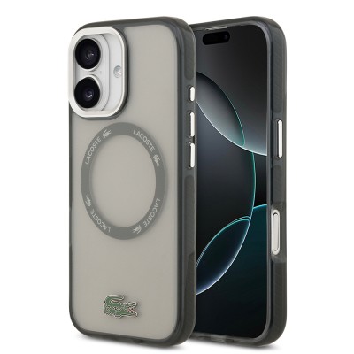 Apple iPhone 17 Case Lacoste Original Licensed M-Safe Charging Feature Iconic Crocodile Logo Frosted Cover - 4