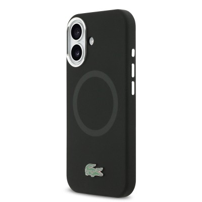 Apple iPhone 17 Case Lacoste Original Licensed M-Safe Charging Feature Iconic Logo Metal Camera Frame Silicone Cover - 3