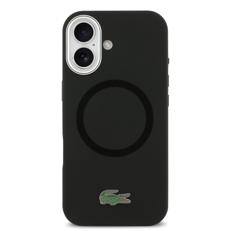 Apple iPhone 17 Case Lacoste Original Licensed M-Safe Charging Feature Iconic Logo Metal Camera Frame Silicone Cover - 4