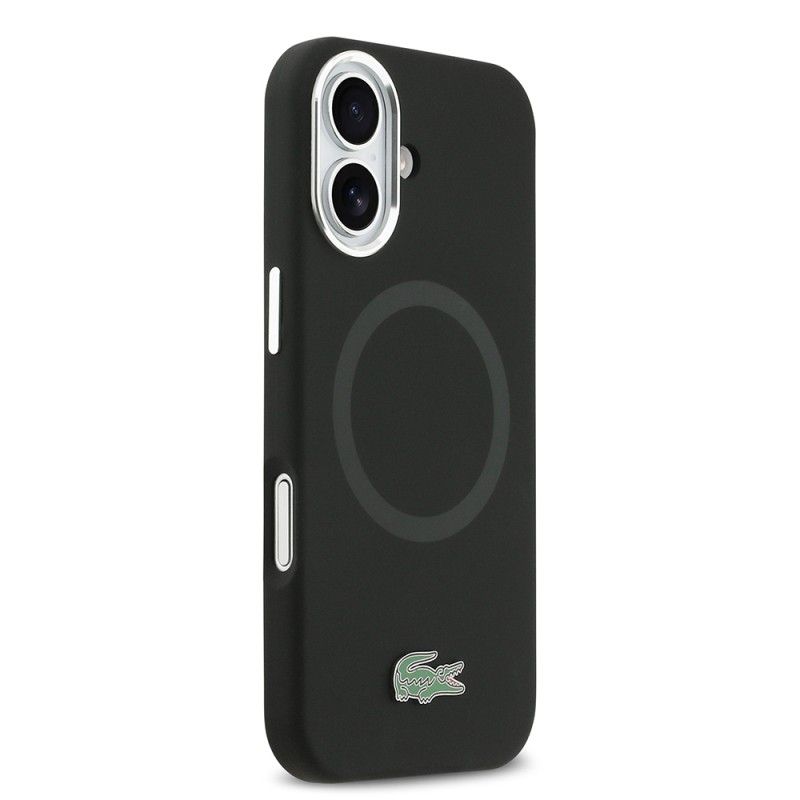 Apple iPhone 17 Case Lacoste Original Licensed M-Safe Charging Feature Iconic Logo Metal Camera Frame Silicone Cover - 5