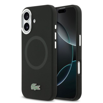 Apple iPhone 17 Case Lacoste Original Licensed M-Safe Charging Feature Iconic Logo Metal Camera Frame Silicone Cover - 2