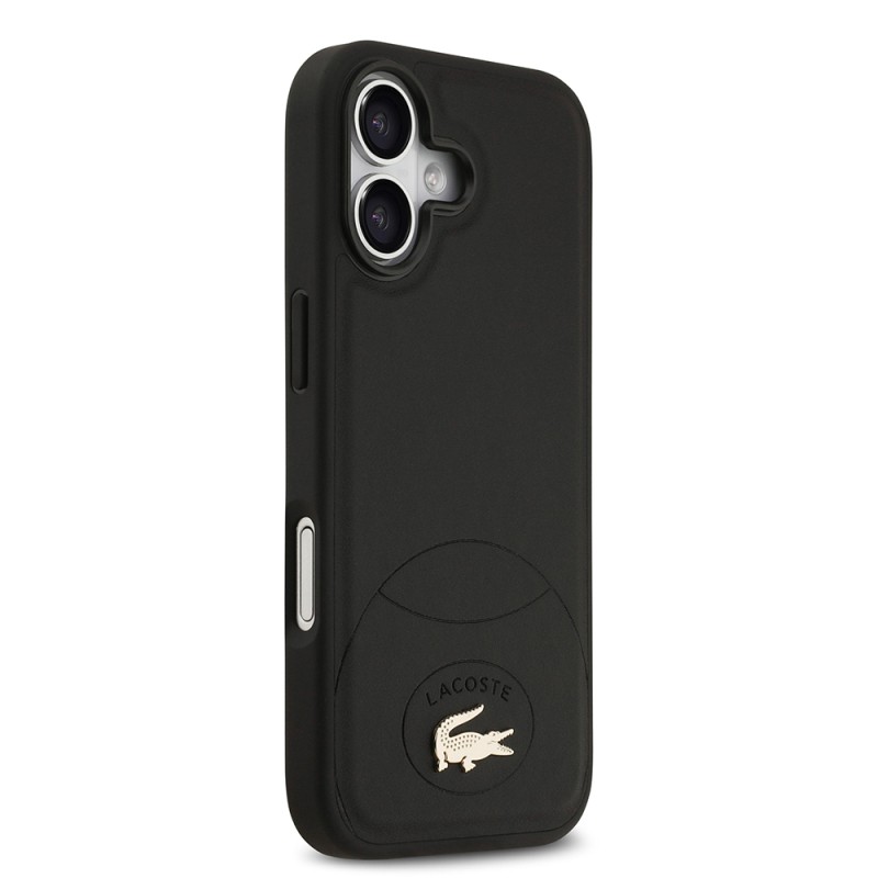Apple iPhone 17 Case Lacoste Original Licensed M-Safe Charging Feature PU Leather Design Metal Logo Cover - 4