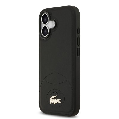 Apple iPhone 17 Case Lacoste Original Licensed M-Safe Charging Feature PU Leather Design Metal Logo Cover - 6