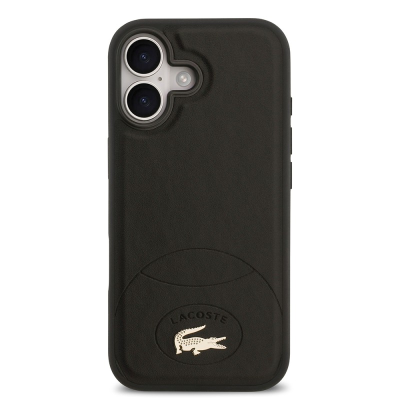 Apple iPhone 17 Case Lacoste Original Licensed M-Safe Charging Feature PU Leather Design Metal Logo Cover - 7