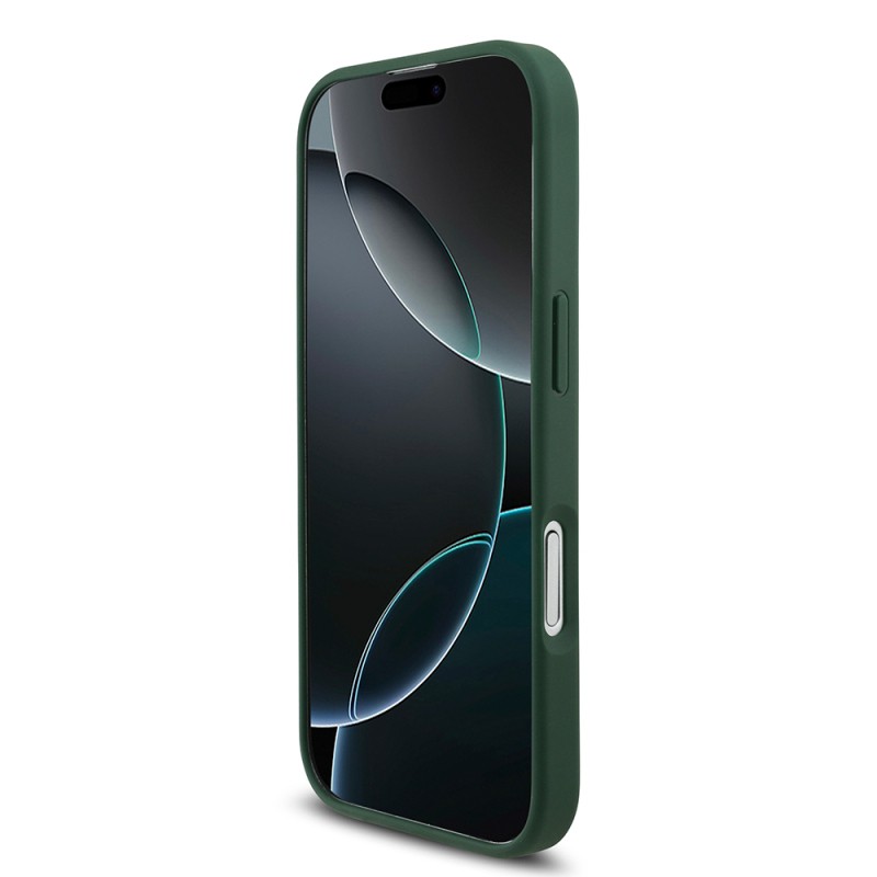 Apple iPhone 17 Case Lacoste Original Licensed M-Safe Charging Feature PU Leather Design Metal Logo Cover - 14