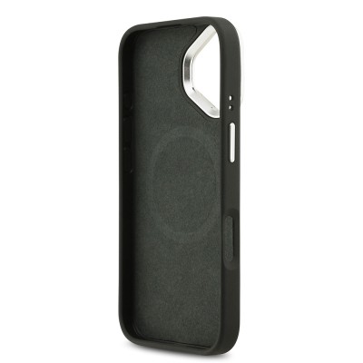 Apple iPhone 17 Case Lacoste Original Licensed M-safe Charging Feature PU Pique Pattern Stand Metal Logo Cover - 24