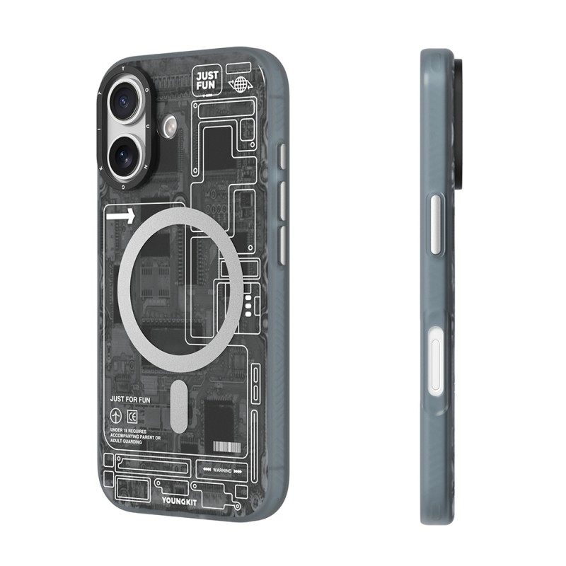 Apple iPhone 17 Case M-safe Charging Feature Camera Control Button Youngkit Technology Series Cover - 7
