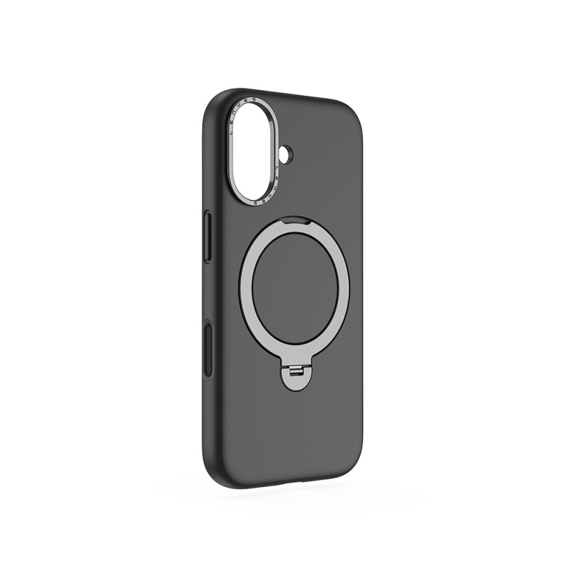 Apple iPhone 17 Case M-safe Charging Feature Metal Stand Liquid Silicone Lenses CK223 Cover - 1