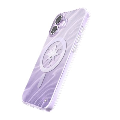 Apple iPhone 17 Case M-Safe Charging Feature Original Swarovski Crystal Embellished Zore Paris Rovix Hard PC Cover - 21